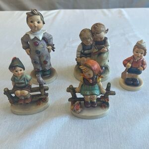 SET 5 Original Goebel Hummel Collectible Ceramic Figurines excellent condition